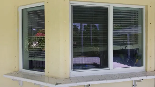 Impact windows and doors - exterior view window panels.