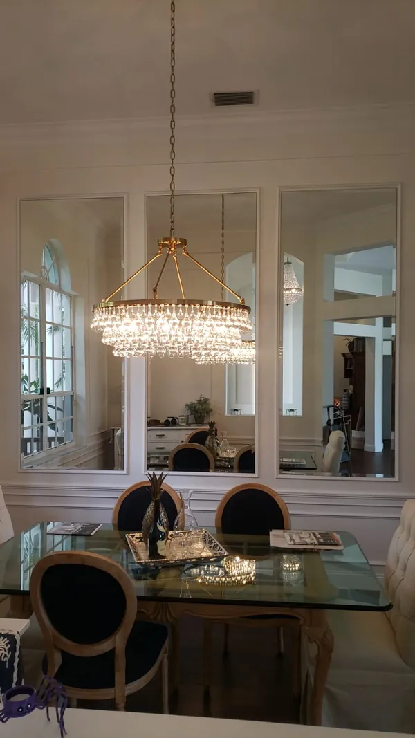 Custom Made Mirrors in dining room